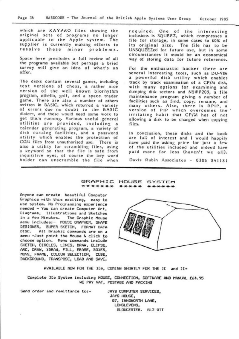 Hardcore Volume 5 No. 5 1985 10 BASUG GB — page 36