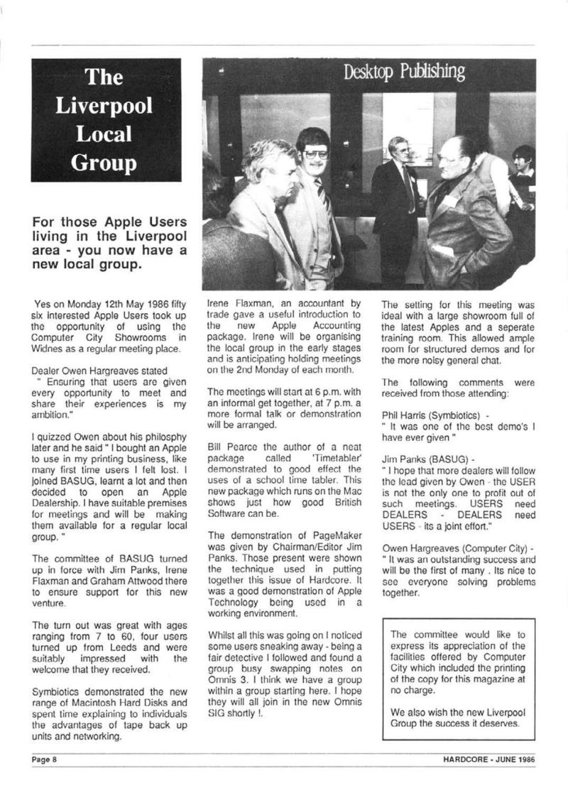 Hardcore Volume 6 No. 3 1986 06 BASUG GB — page 10