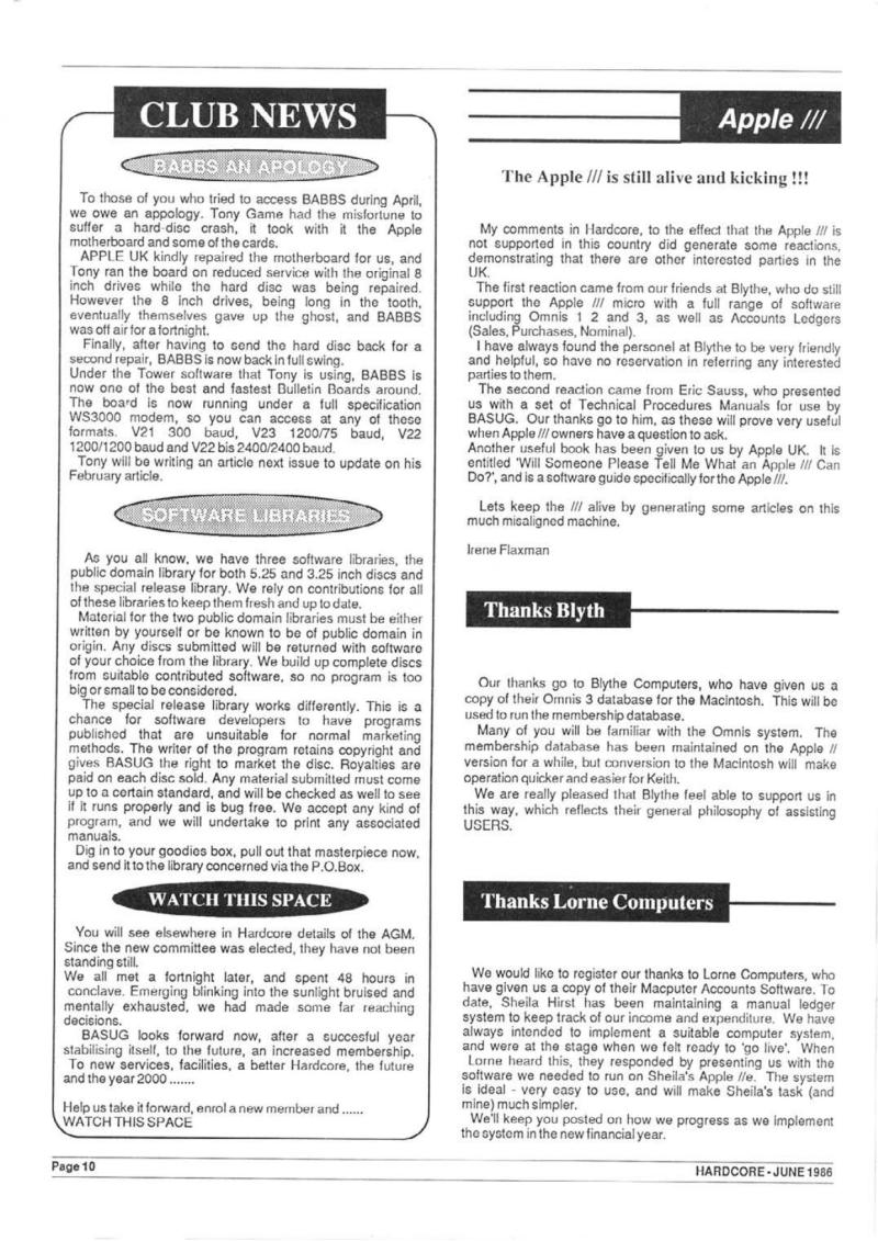Hardcore Volume 6 No. 3 1986 06 BASUG GB — page 12