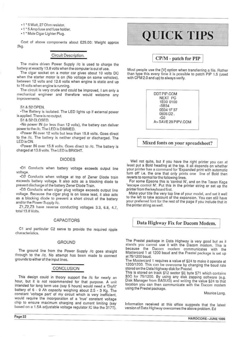 Hardcore Volume 6 No. 3 1986 06 BASUG GB — page 24