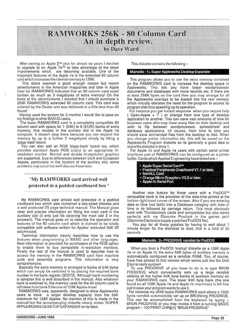 Hardcore Volume 6 No. 3 1986 06 BASUG GB — page 25