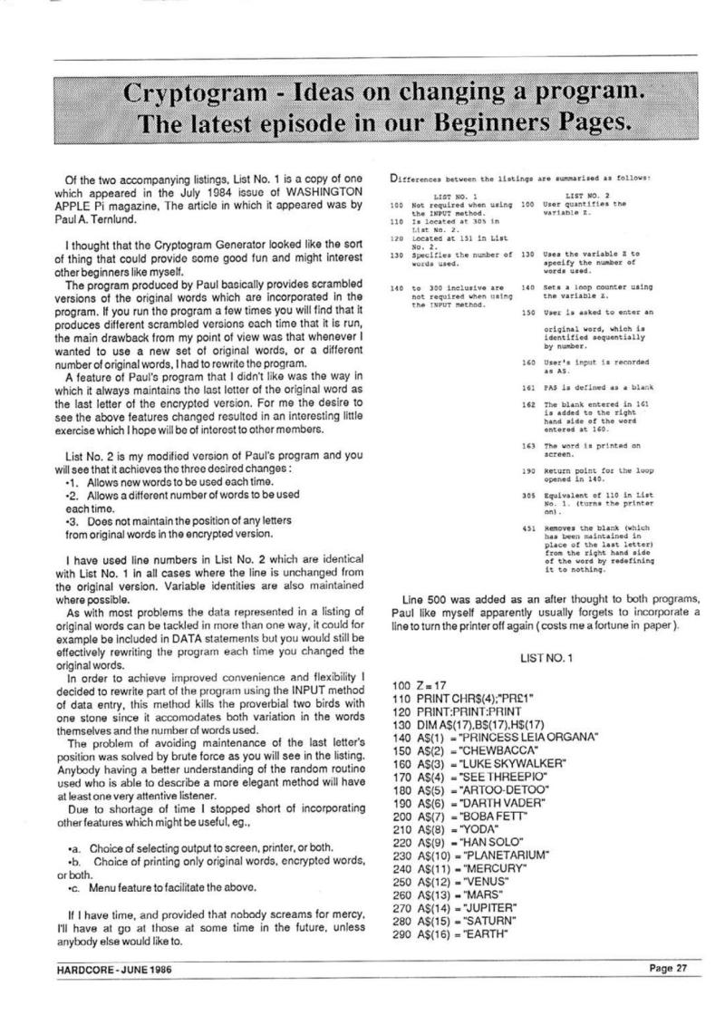 Hardcore Volume 6 No. 3 1986 06 BASUG GB — page 29