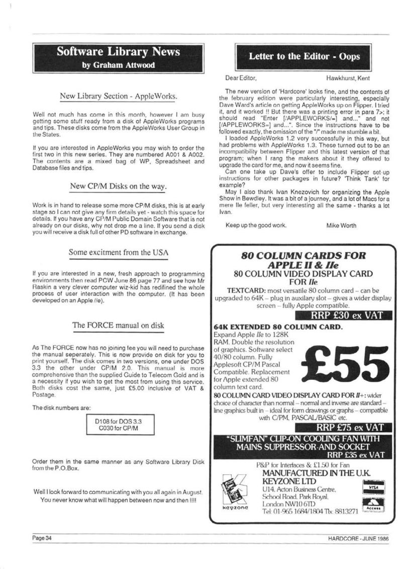 Hardcore Volume 6 No. 3 1986 06 BASUG GB — page 36