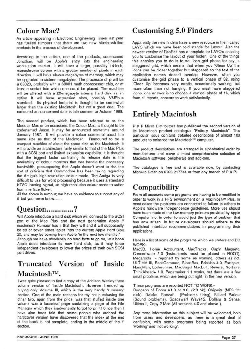 Hardcore Volume 6 No. 3 1986 06 BASUG GB — page 39