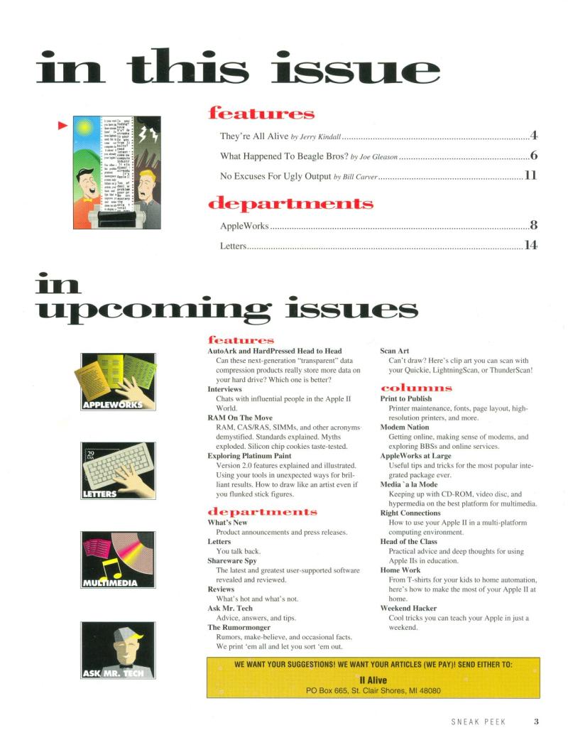 II ALIVE Sneak Peek Preview Issue 1993 — page 3