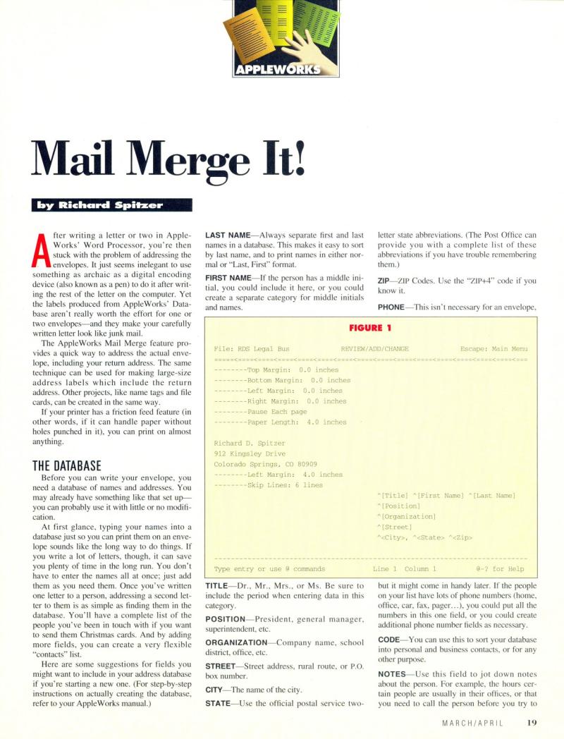 II ALIVE Vol 1 No 01 MAR APR 1993 — page 19