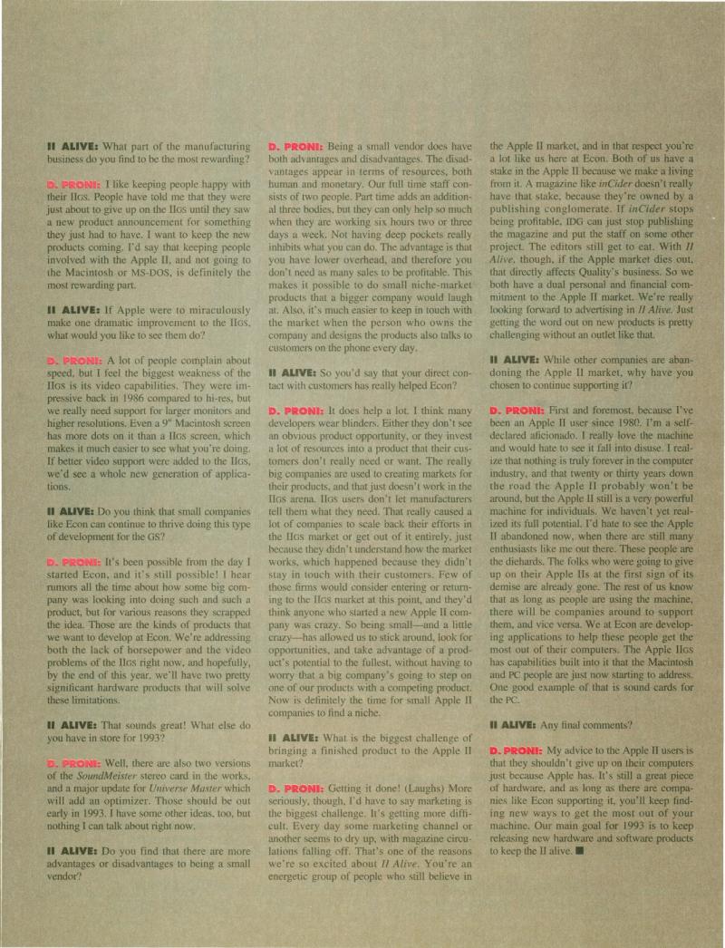 II ALIVE Vol 1 No 01 MAR APR 1993 — page 29