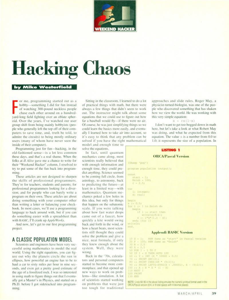 II ALIVE Vol 1 No 01 MAR APR 1993 — page 39