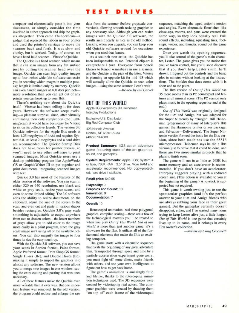 II ALIVE Vol 1 No 01 MAR APR 1993 — page 49