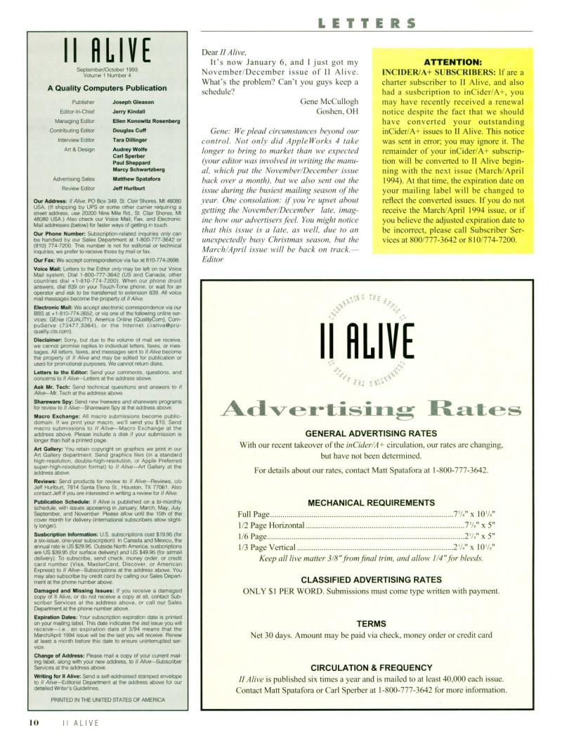 II ALIVE Vol 1 No 06 JAN FEB 1994 — page 12