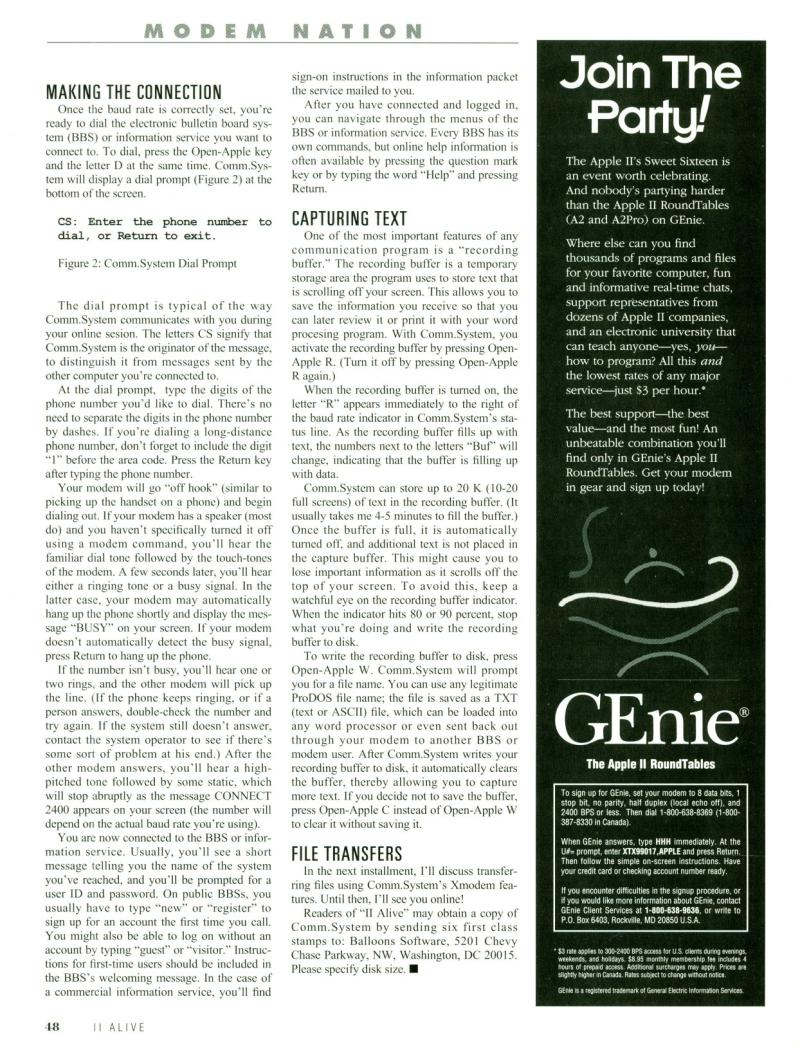 II ALIVE Vol 1 No 06 JAN FEB 1994 — page 50