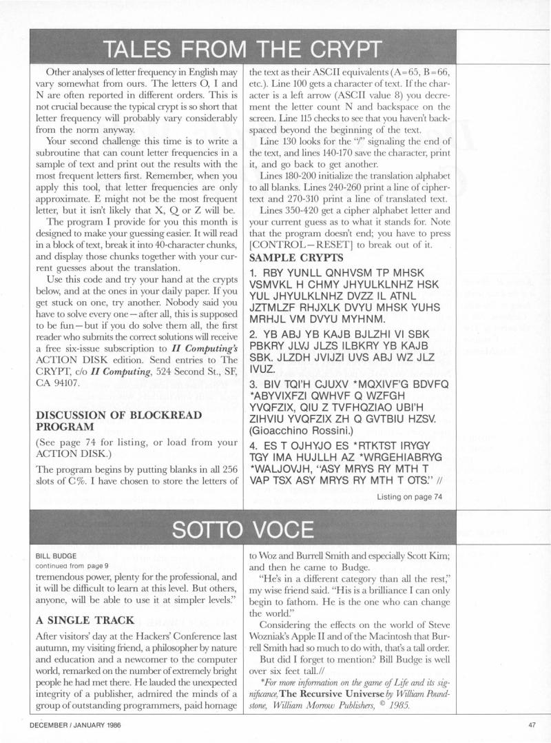 II Computing Vol 1 No 2 Dec 85 Jan 86 — page 49