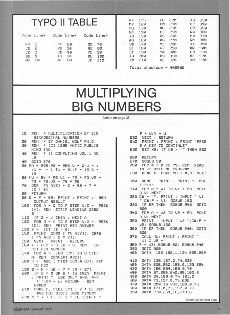 II Computing Vol 1 No 2 Dec 85 Jan 86 — page 77