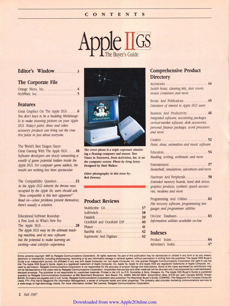 IIgs Buyers Guide 1987 Fall — page 4