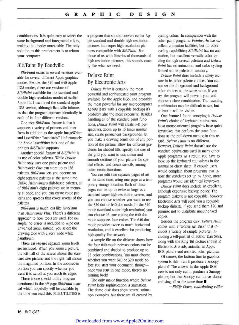 IIgs Buyers Guide 1987 Fall — page 18
