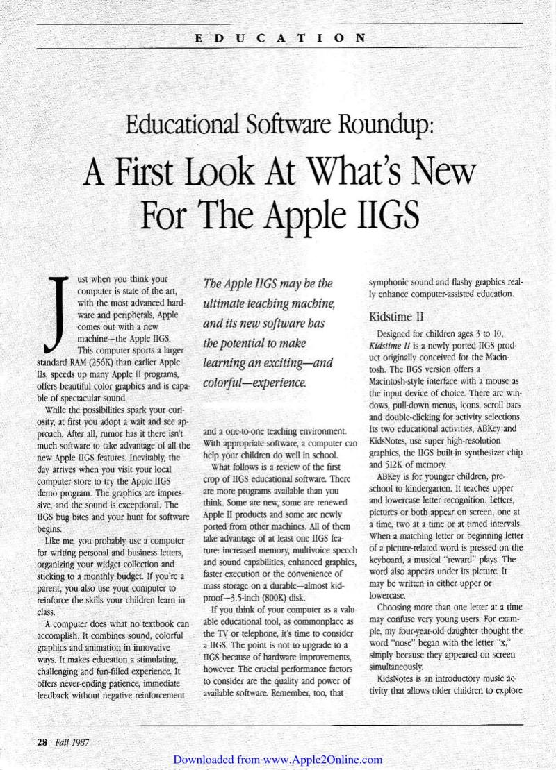 IIgs Buyers Guide 1987 Fall — page 29