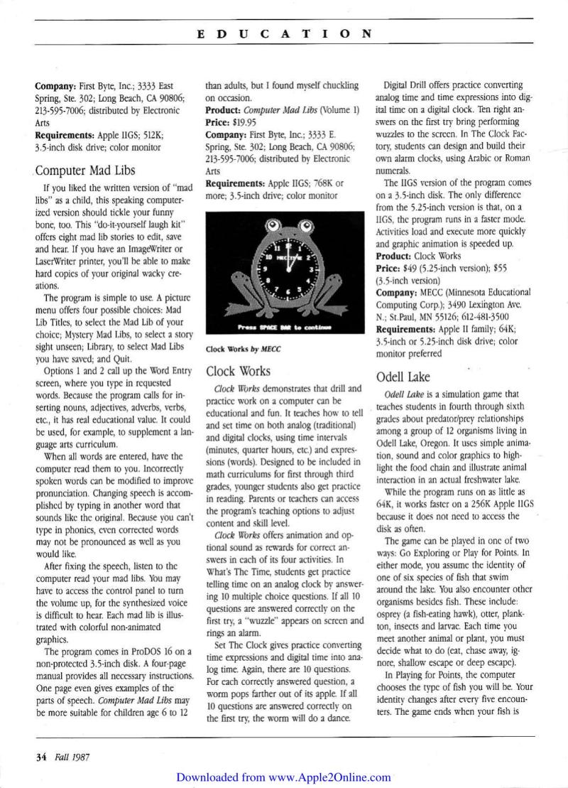 IIgs Buyers Guide 1987 Fall — page 35
