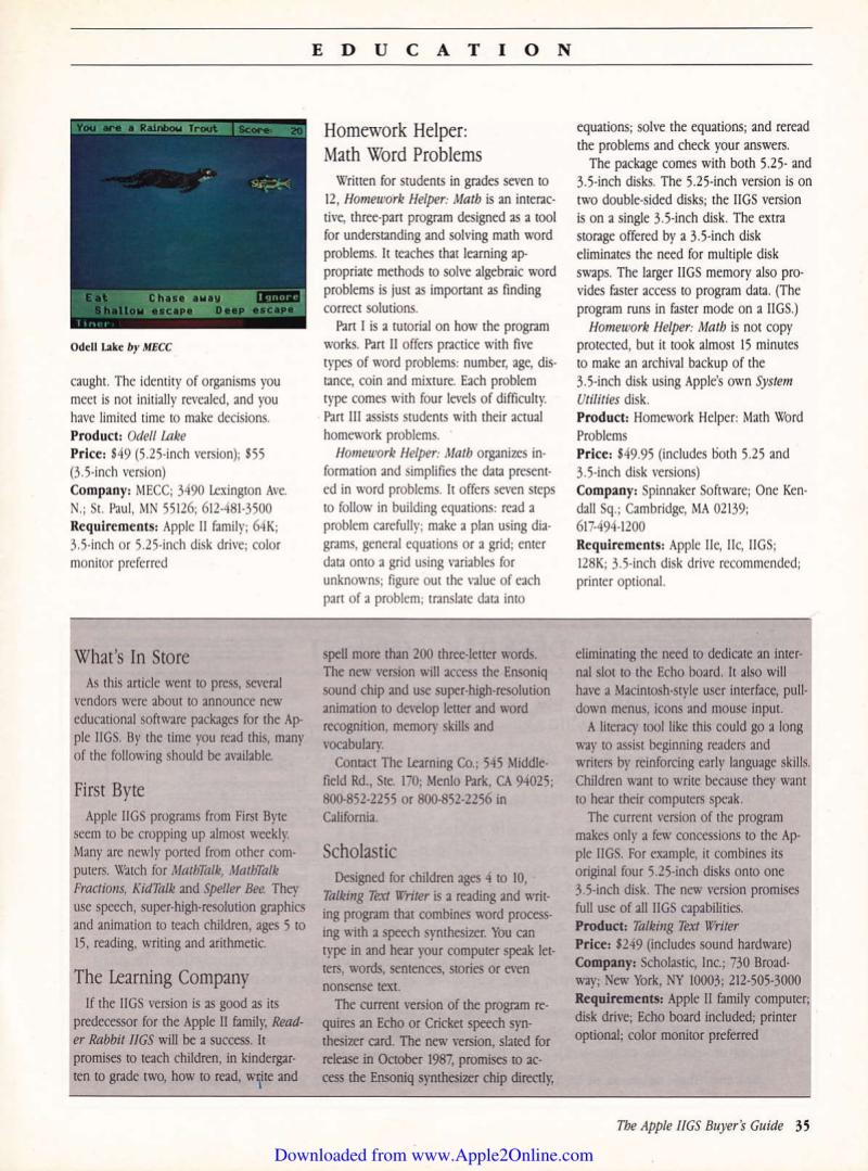 IIgs Buyers Guide 1987 Fall — page 36