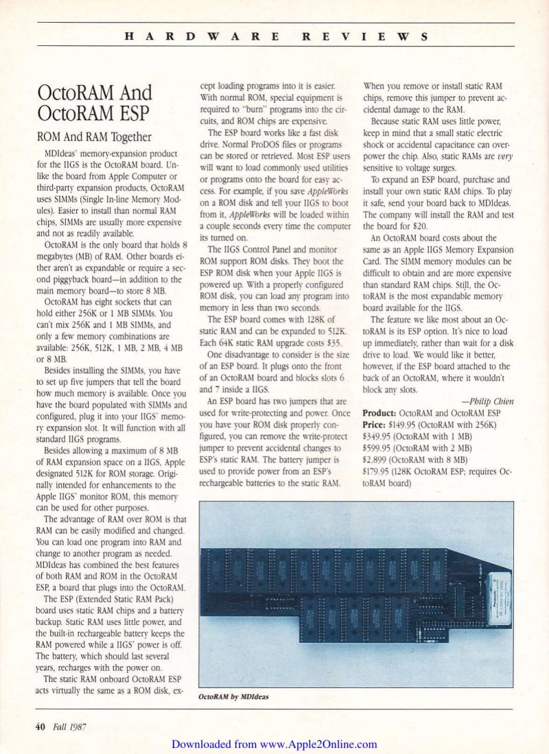 IIgs Buyers Guide 1987 Fall — page 39