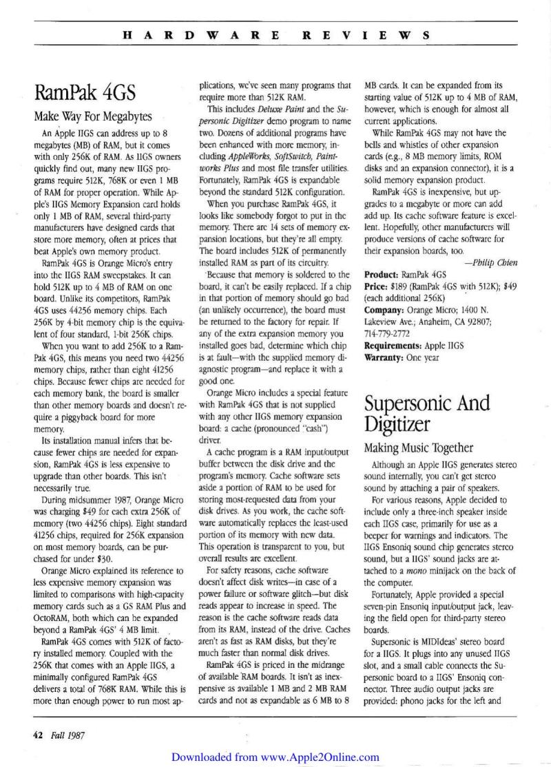 IIgs Buyers Guide 1987 Fall — page 41