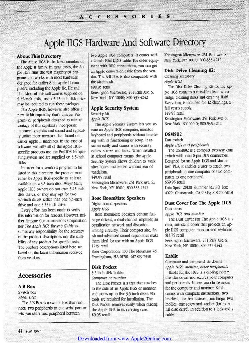 IIgs Buyers Guide 1987 Fall — page 43