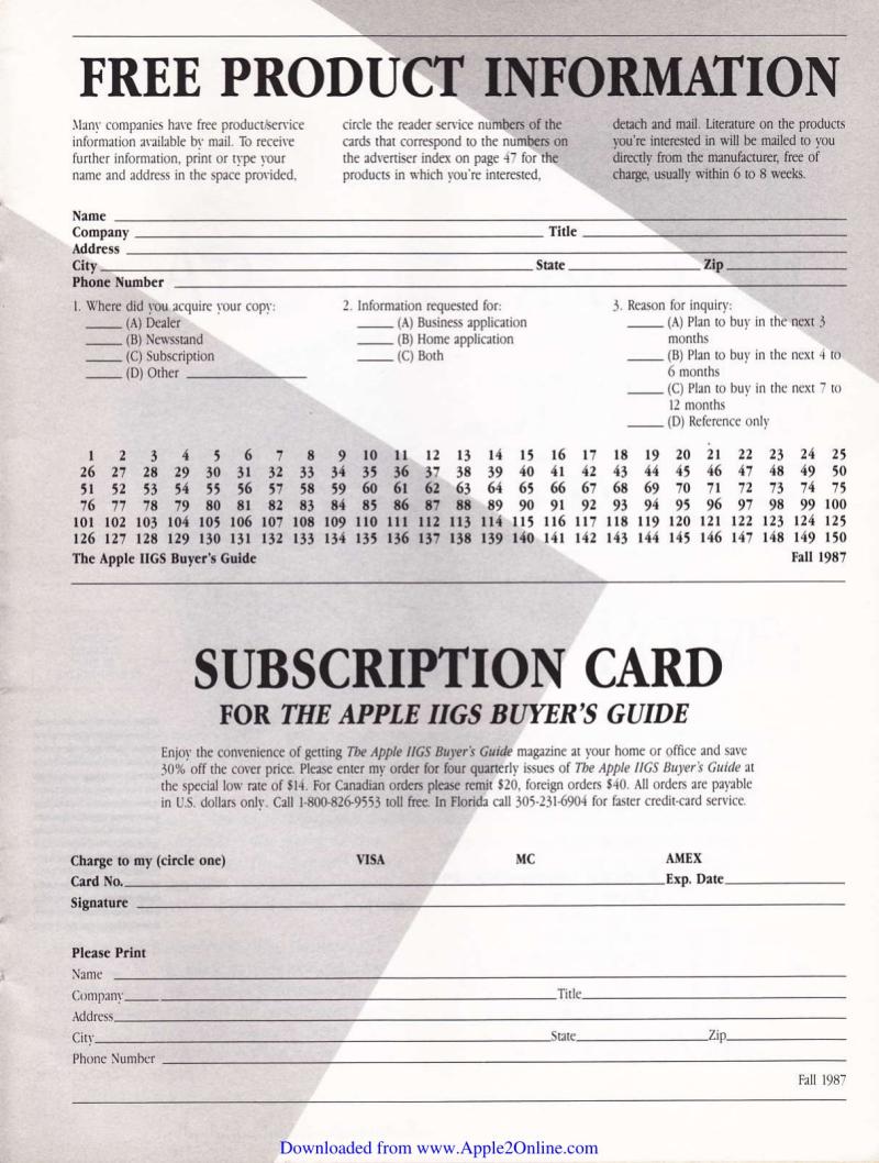 IIgs Buyers Guide 1987 Fall — page 46