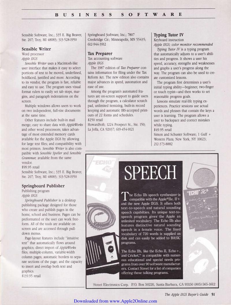 IIgs Buyers Guide 1987 Fall — page 52