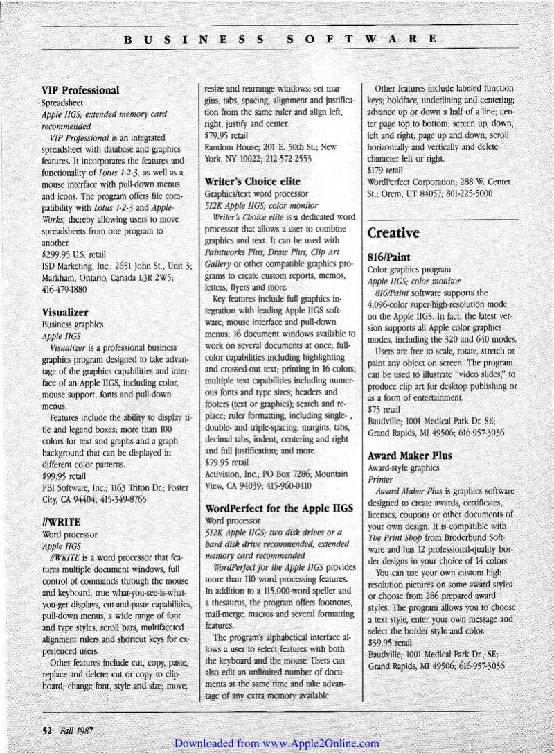 IIgs Buyers Guide 1987 Fall — page 53