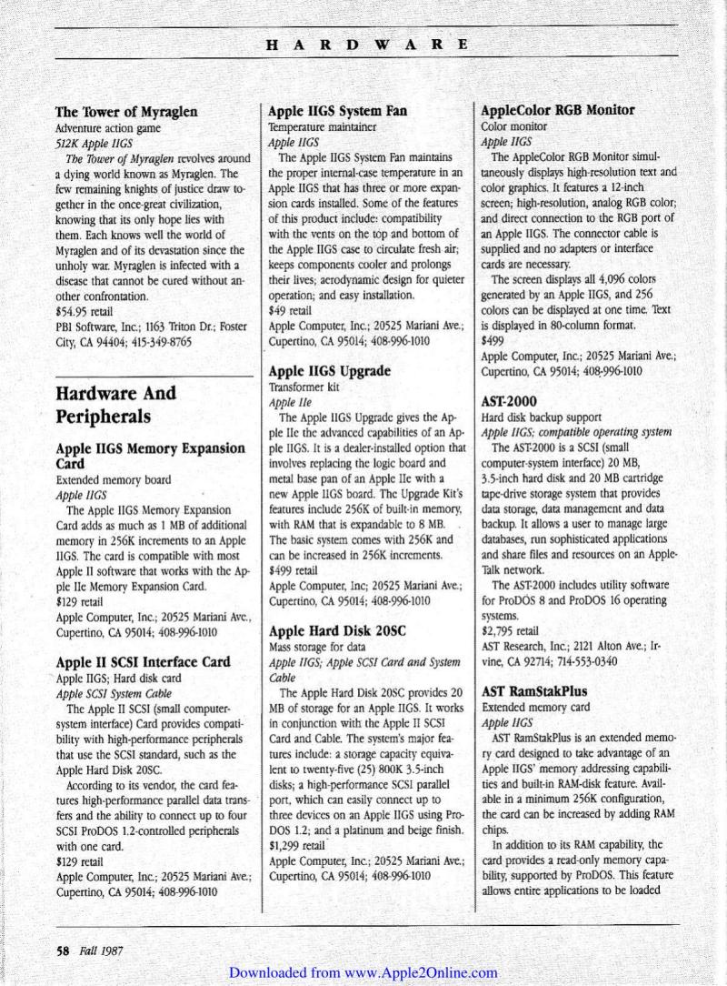 IIgs Buyers Guide 1987 Fall — page 57