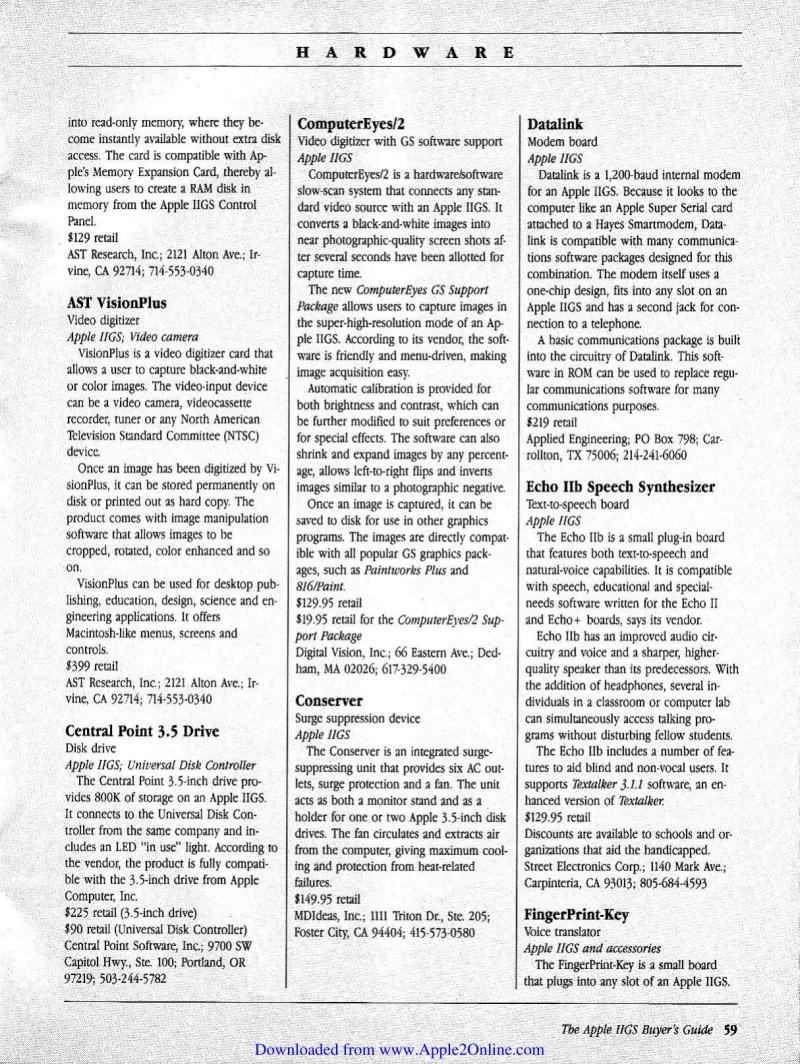 IIgs Buyers Guide 1987 Fall — page 58