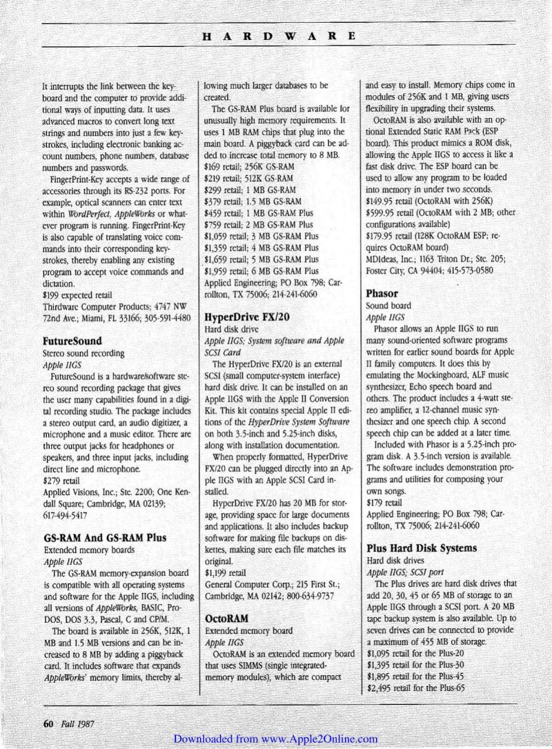 IIgs Buyers Guide 1987 Fall — page 59
