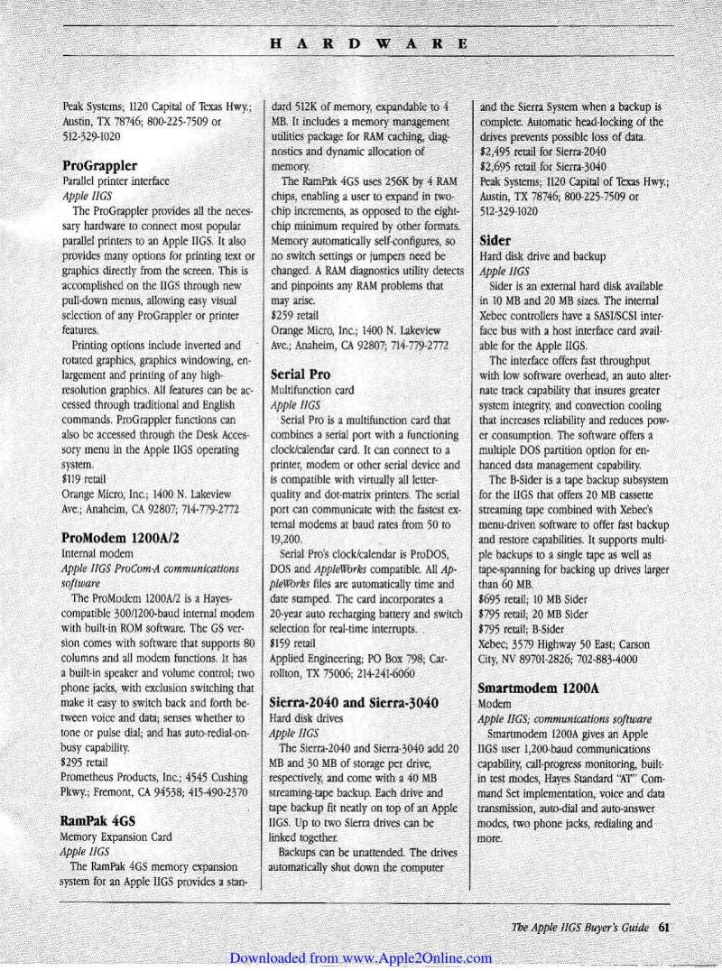 IIgs Buyers Guide 1987 Fall — page 60