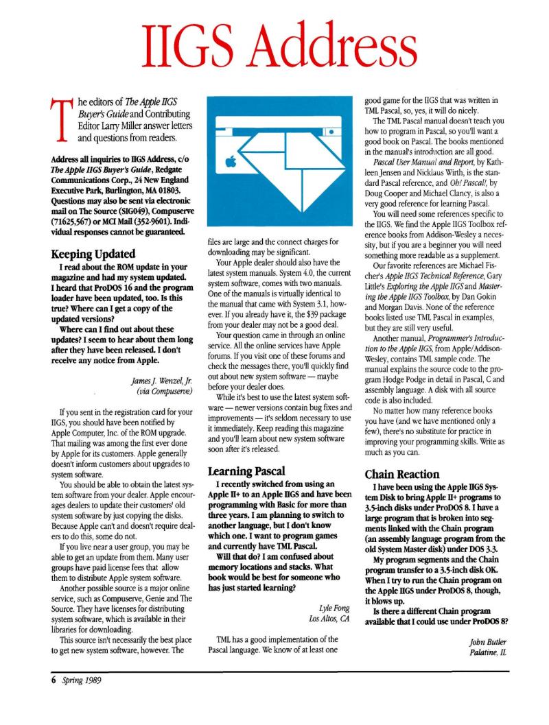 IIgs Buyers Guide 1989 Spring — page 8