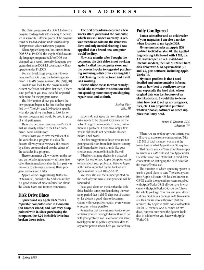 IIgs Buyers Guide 1989 Spring — page 10