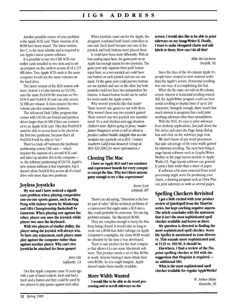 IIgs Buyers Guide 1989 Spring — page 14
