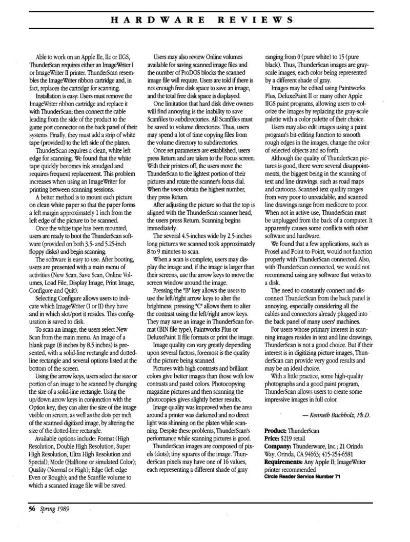 IIgs Buyers Guide 1989 Spring — page 58