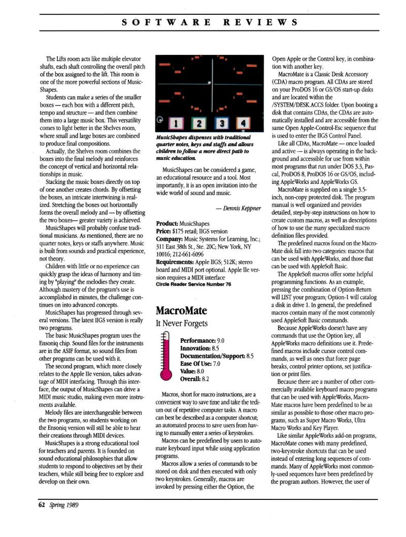 IIgs Buyers Guide 1989 Spring — page 64