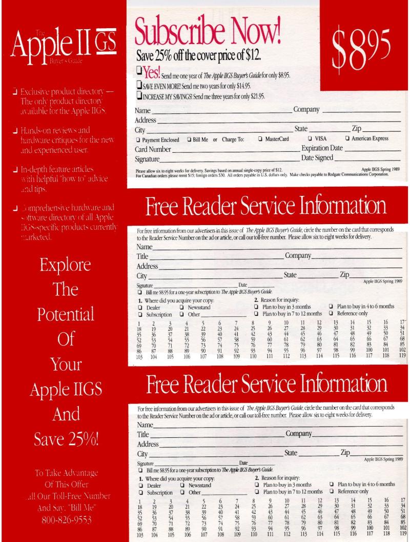 IIgs Buyers Guide 1989 Spring — page 67