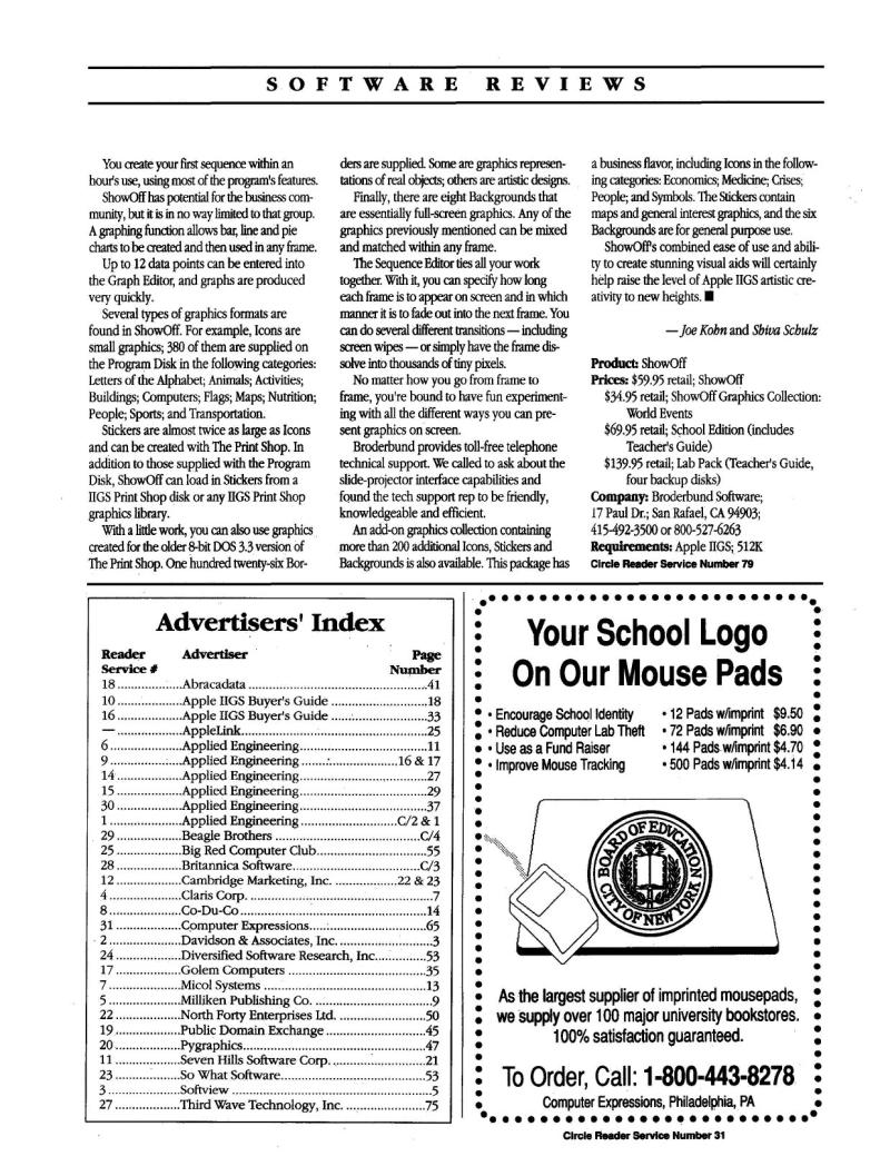 IIgs Buyers Guide 1989 Spring — page 69