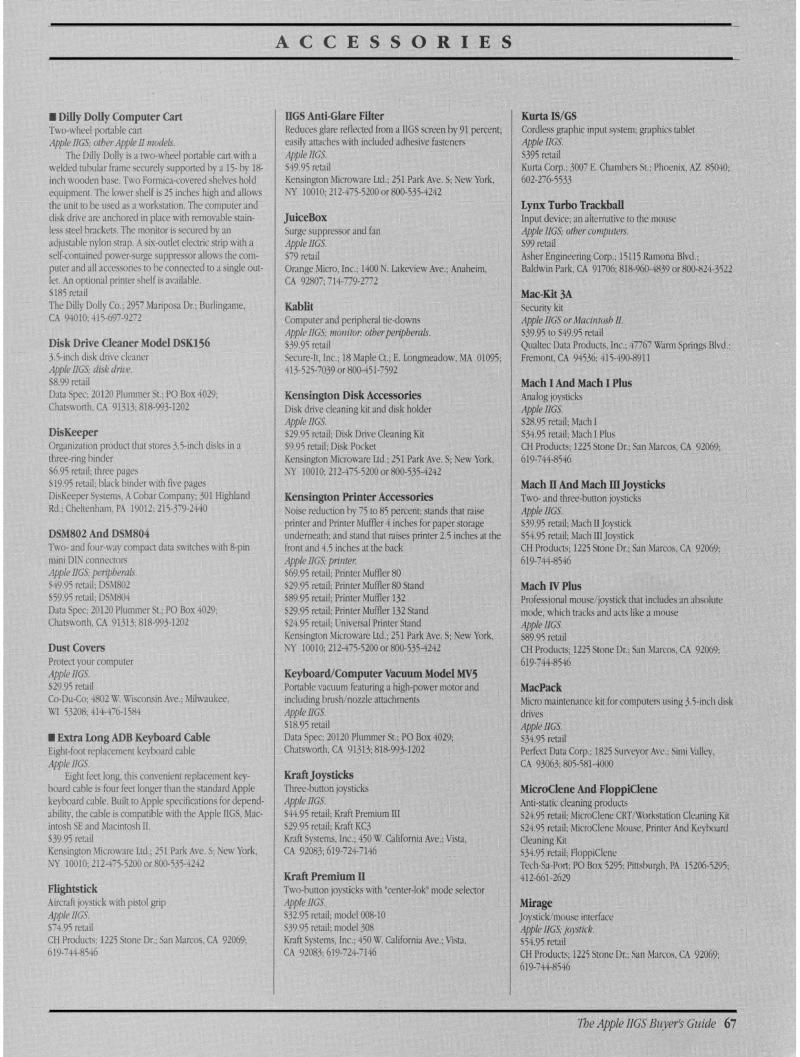 IIgs Buyers Guide 1989 Spring — page 71