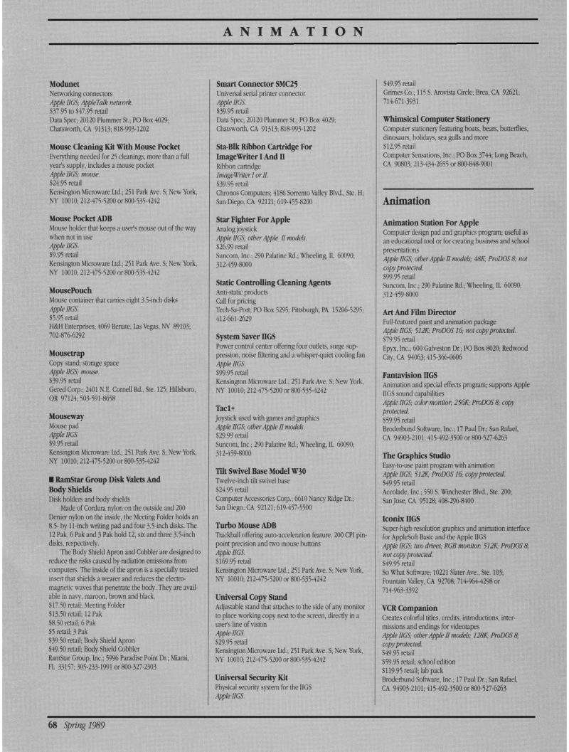 IIgs Buyers Guide 1989 Spring — page 72