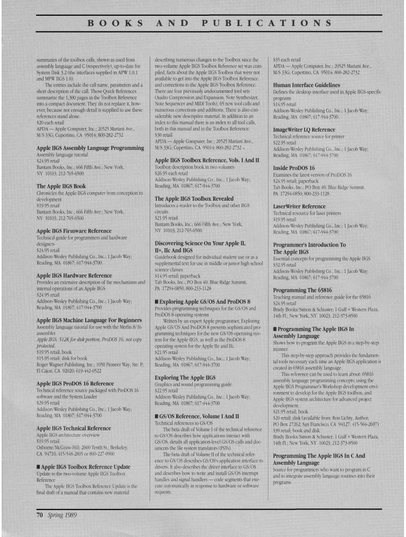 IIgs Buyers Guide 1989 Spring — page 74