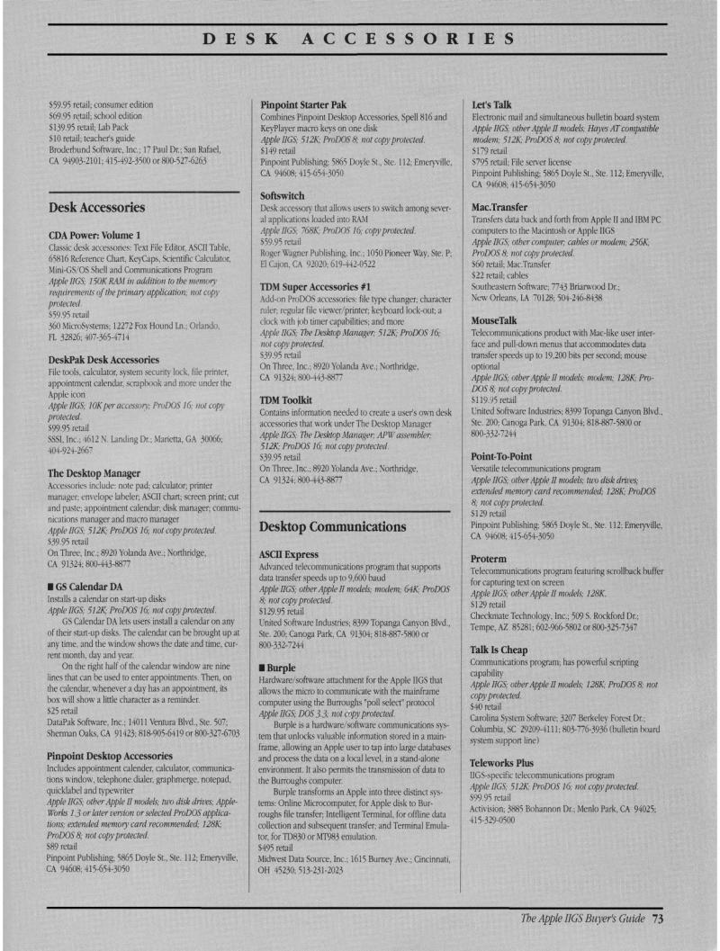 IIgs Buyers Guide 1989 Spring — page 77