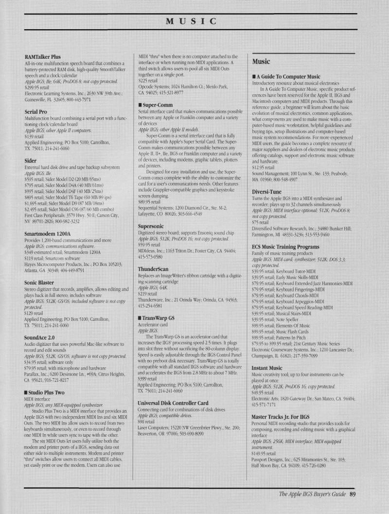 IIgs Buyers Guide 1989 Spring — page 93