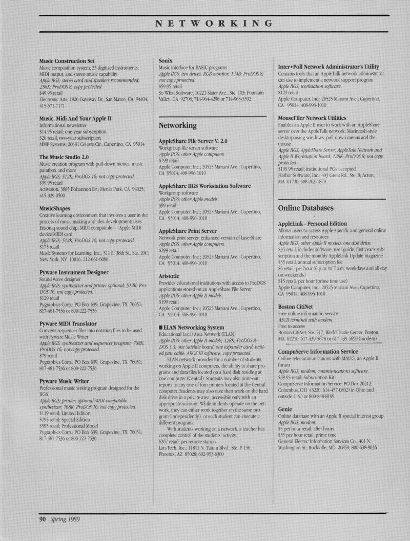 IIgs Buyers Guide 1989 Spring — page 94