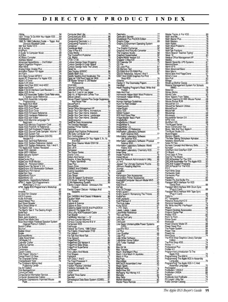 IIgs Buyers Guide 1989 Spring — page 99