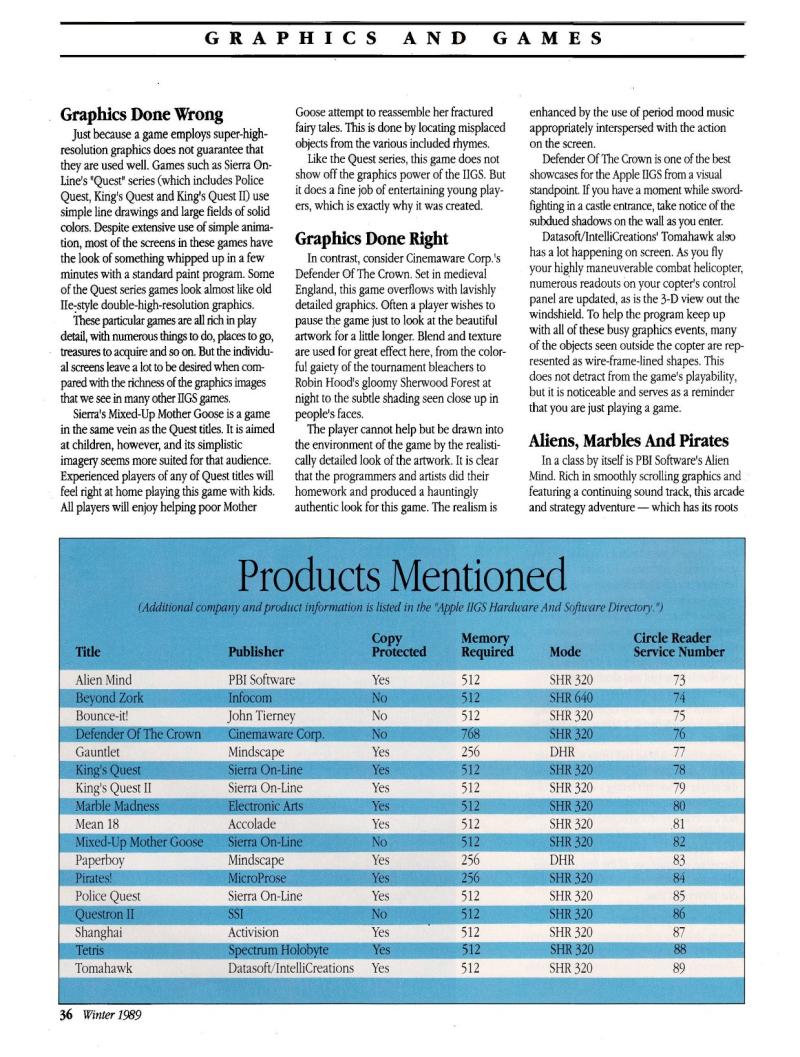 IIgs Buyers Guide 1989 Winter — page 38