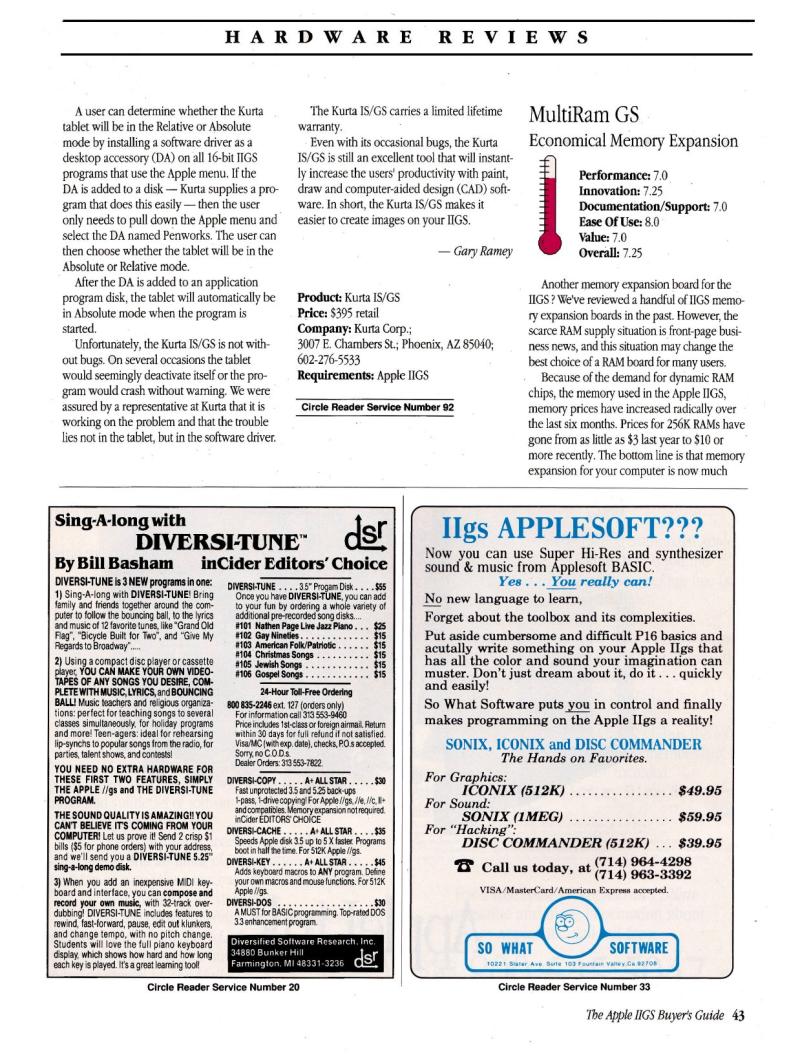 IIgs Buyers Guide 1989 Winter — page 45