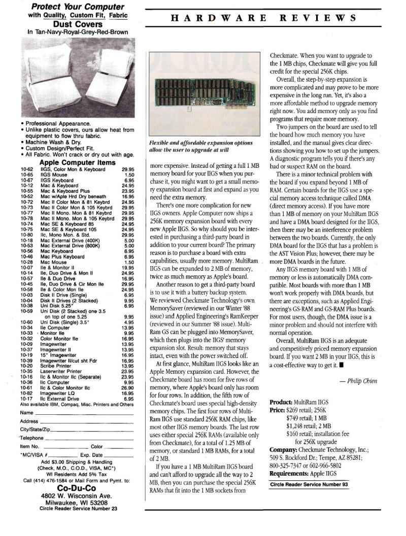 IIgs Buyers Guide 1989 Winter — page 48