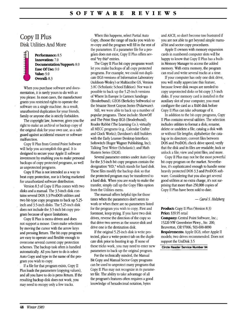 IIgs Buyers Guide 1989 Winter — page 50